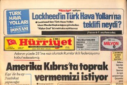 Hürriyet Gazetesi 9 Mart 1976 - Galatasaray Altay'da Galip 3-1 - Amerika Kıbrıs'ta Toprak Vermemizi İstiyor GZ158243 - Gökçekoleksiyon