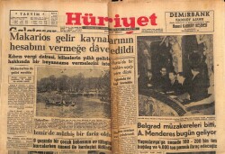 Hürriyet Gazetesi 9 Mayıs 1955 - Makarios Hesap Vermeye Davet Edildi GZ71157 - 1