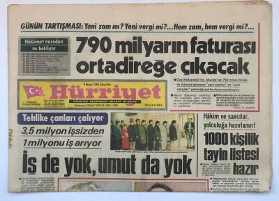 Hürriyet Gazetesi 9 Mayıs 1984 - Hakim Ve Savcılar Yolculuğa Hazırlanın 1000 Kişilik Tayin Listesi Hazır GZ8762 - 1
