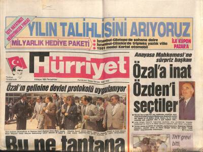 Hürriyet Gazetesi 9 Mayıs 1991 - Özalın Gelinine Devlet Protokolü Uygulanıyor GZ84063 - 1