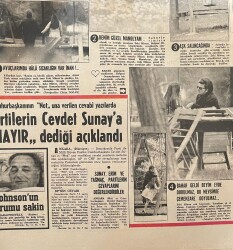 Hürriyet Gazetesi 9 Nisan 1972 - Zeki Müren'in Kalbine Aşk Ateşi Düştü - Johnson'un Durumu Sakin GZ156421 - 2