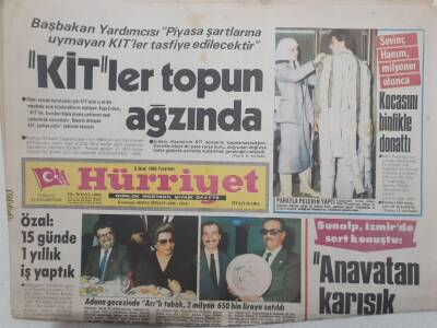 Hürriyet Gazetesi - 9 Ocak 1984 - Sunalp Anavatan Karışık Bir Parti GZ112689 - 1