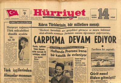 Hürriyet Gazetesi 9 Şubat 1964 - Sivasta Kardan 11 Ev Çöktü GZ81768 - 1
