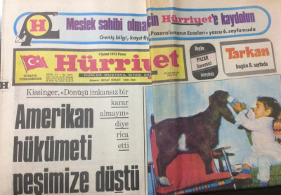 Hürriyet Gazetesi 9 Şubat 1975 - Amerikan Hükümeti Peşimize Düştü - GZ12521 - 1