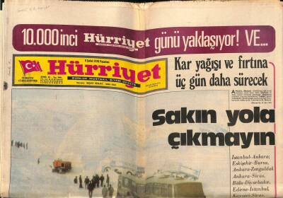 Hürriyet Gazetesi 9 Şubat 1976 - Kartopu Yüzünden Cinayet İşlendi GZ76301 - 1