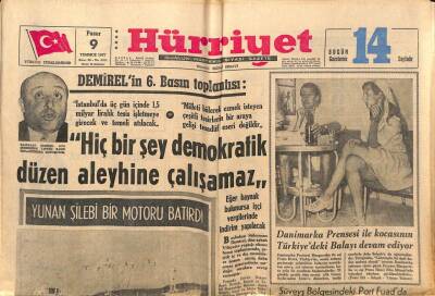 Hürriyet Gazetesi 9 Temmuz 1967 - Danimarka Prensesi İle Kocasının Türkiyedeki Balayı Devam Ediyor GZ91753 - 1