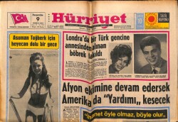 Hürriyet Gazetesi 9 Temmuz 1970 - Asuman Tuğberk İçin Heyecan Dolu Bir Gece GZ72401 - 1