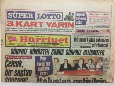 Hürriyet Gazetesi 9 Temmuz 1985 - Papa Davasında Mahkeme Kararı GZ34192 - 1