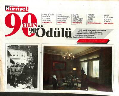 Hürriyet Gazetesi 90 Yılın Ödülü Eki - Köşkün Arşivindeki Cumhuriyet GZ113267 - 1