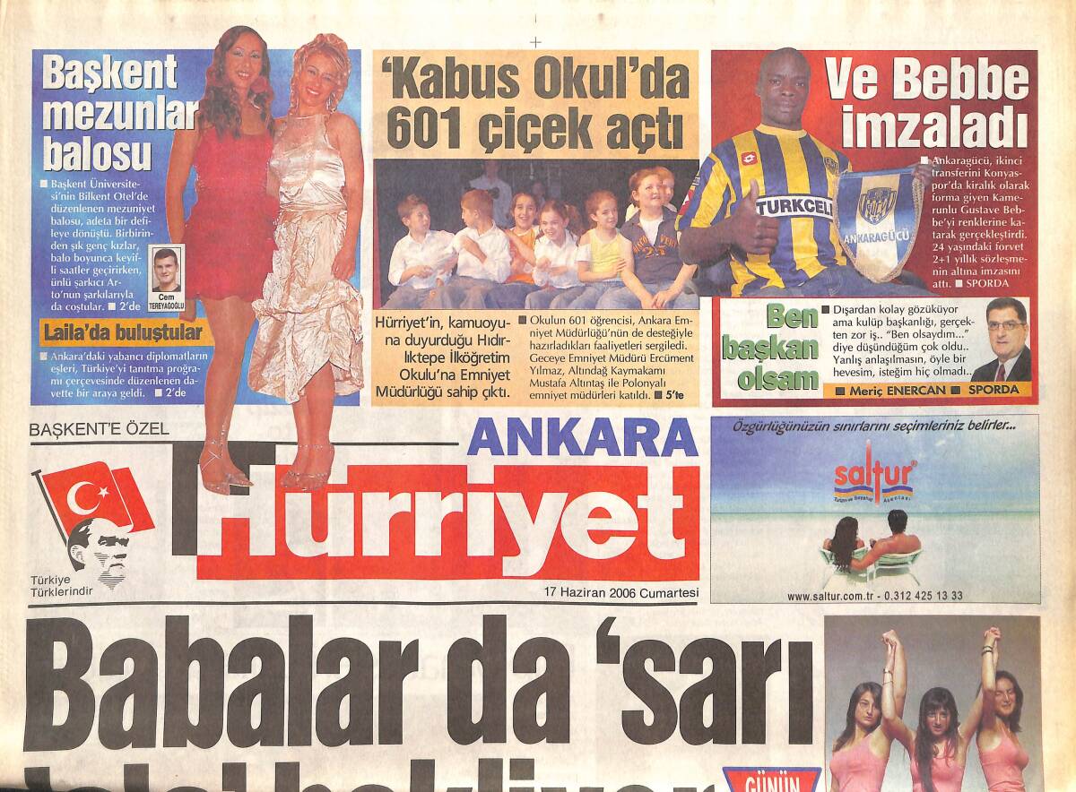 Hürriyet Gazetesi Ankara Eki 17 Haziran 2006 - Başkent Mezunlar Balosu - Operacılardan Bakan Atilla Koç'u Ziyaret Etti GZ137791 - 1