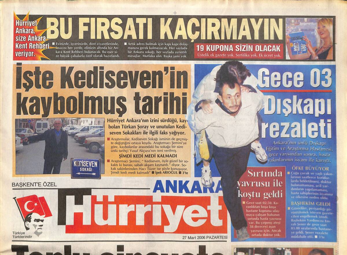 Hürriyet Gazetesi Ankara Eki 27 Mart 2006 - Toplu Cinayete Bakan El Koydu! - Bobi Doe'nun Otopsi Raporu! GZ137894 - 1