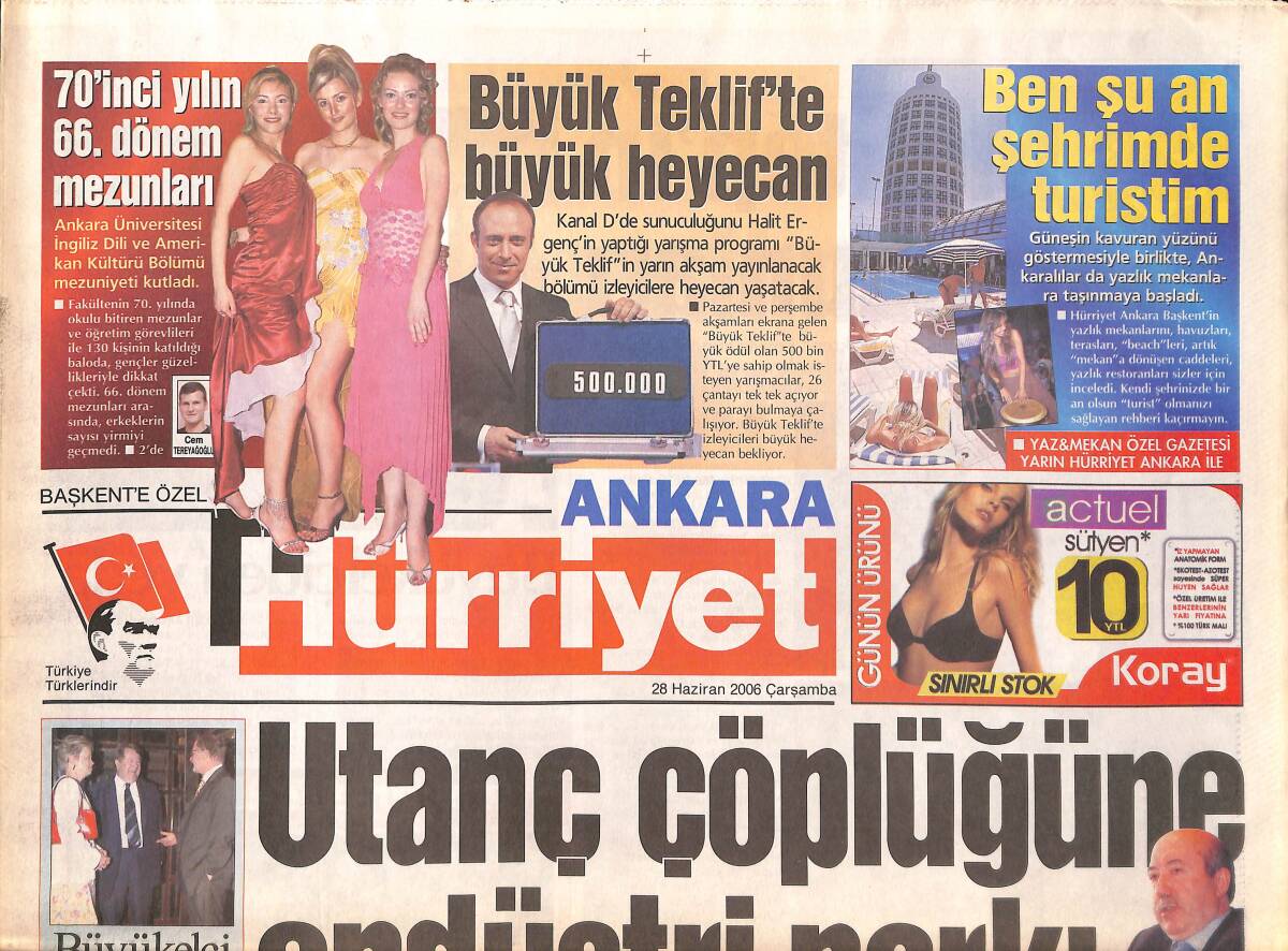 Hürriyet Gazetesi Ankara Eki 28 Haziran 2006 - Başkent Müziksiz Kalmasın! - Büyükelçi Veda Etti GZ137843 - 1