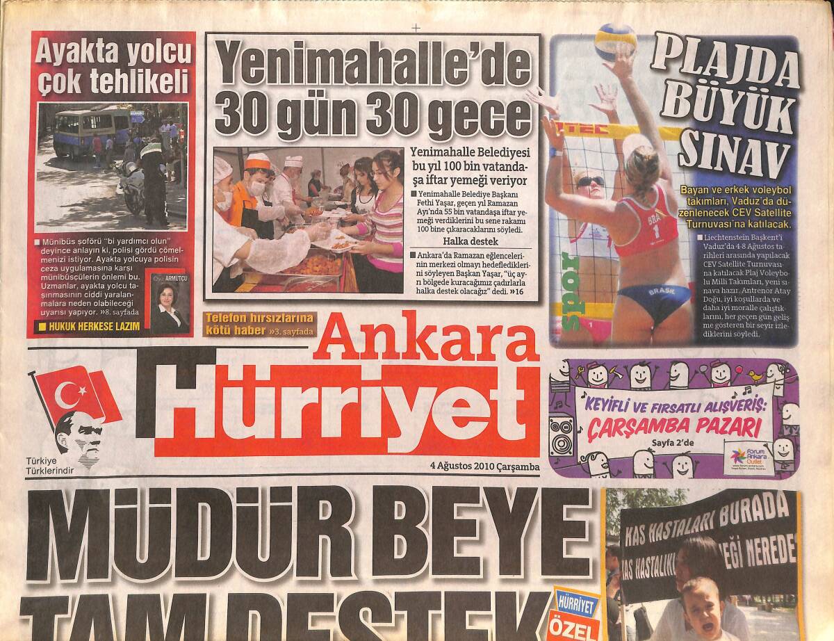 Hürriyet Gazetesi Ankara Eki 4 Ağustos 2010 - Plajda Büyük Sınav - Slovenyalı Gençler Ebru Sanatı Öğreniyor GZ137930 - 1