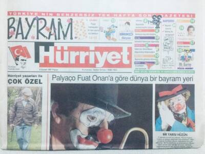 Hürriyet Gazetesi Bayram Eki 9 Şubat 1997 - Palyaçoya Hergün Bayram GZ42742 - 1