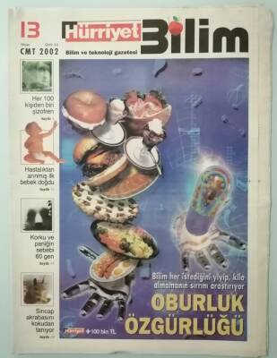 Hürriyet Gazetesi Bilim Eki 13 Nisan 2002 Korku Ve Paniğin Sebebi 60 Gen -GZ37165 - 1