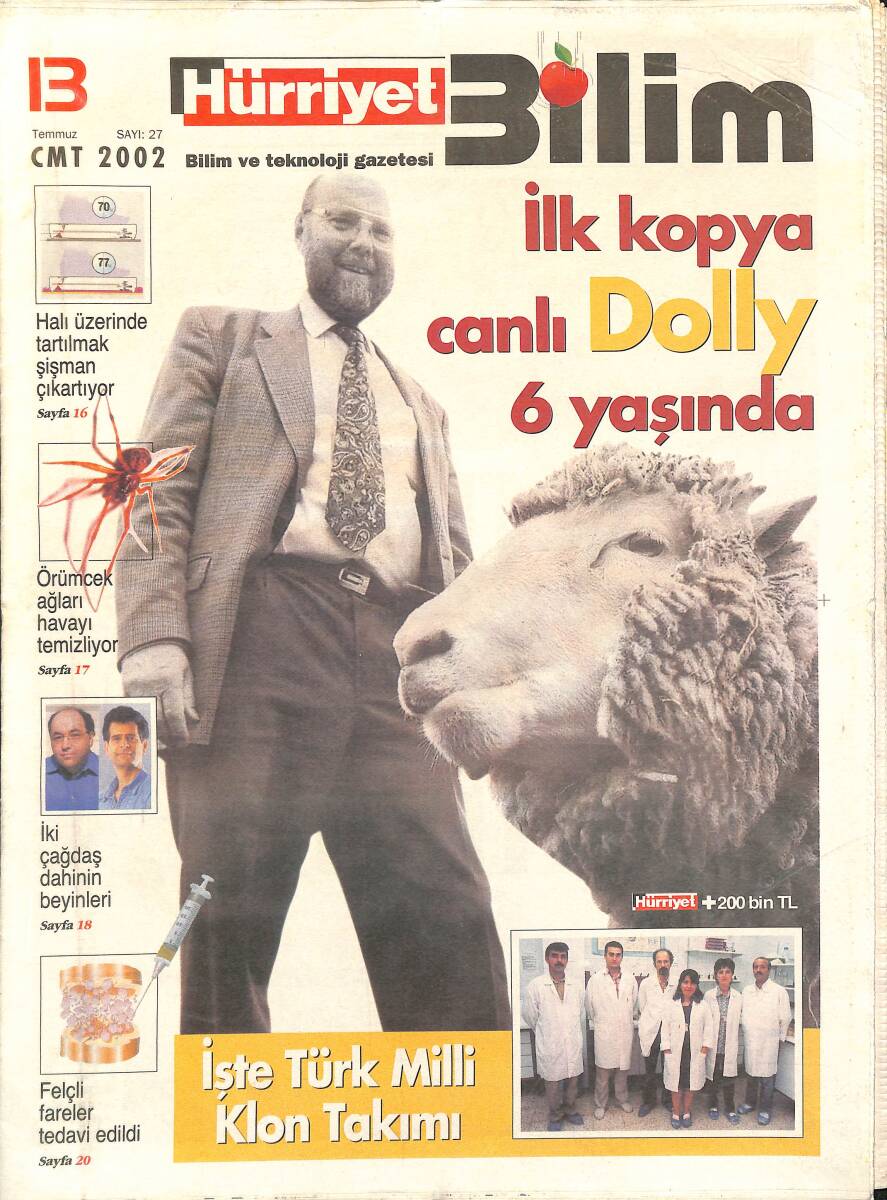 Hürriyet Gazetesi Bilim Eki 13 Temmuz 2002 Sayı 27 - İşte Türk Milli Klan Takımı GZ3413 - 1