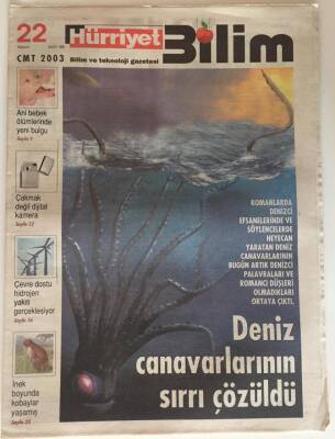 Hürriyet Gazetesi Bilim Eki 22 Kasım 2003 - Deniz Canavarlarının Sırrı Çözüldü GZ22130 - 1