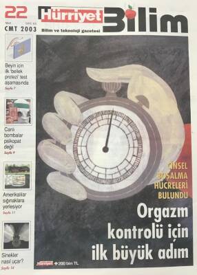 Hürriyet Gazetesi Bilim Eki 22 Mart 2003Sayı63 - Orgazm Kontrolü İçin İlk Büyük Adım GZ30687 - 1