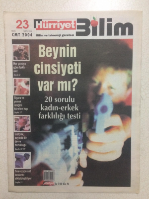 Hürriyet Gazetesi Bilim Eki 23 Ekim 2004 - Beynin Cinsiyeti Var mı? GZ23806 - 1