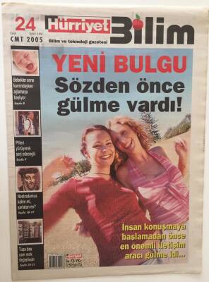 Hürriyet Gazetesi Bilim Eki - 24 Eylül 2005 - Yeni Bulgu Sözden Önce Gülme Vardı - GZ43544 - 2