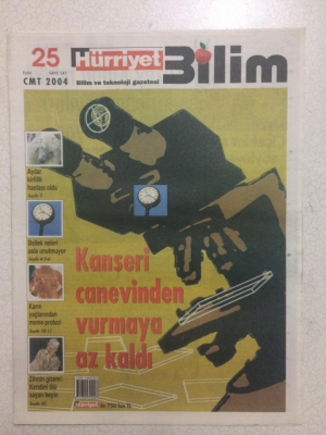 Hürriyet Gazetesi Bilim Eki 25 Eylül 2004 - Kanseri Can Evinden Vurmaya Az Kaldı GZ23802 - 1