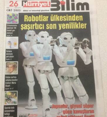 Hürriyet Gazetesi Bilim Eki 26 Mart 2005 - Robotlar Ülkesinden Şaşırtıcı Son Yenilikler GZ47892 - 1