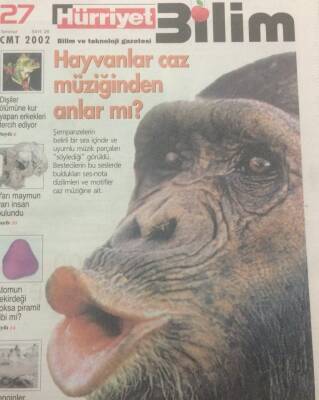 Hürriyet Gazetesi Bilim Eki 27 Temmuz 2002 - Yarı Maymun Yarı İnsan Bulundu GZ38564 - 1