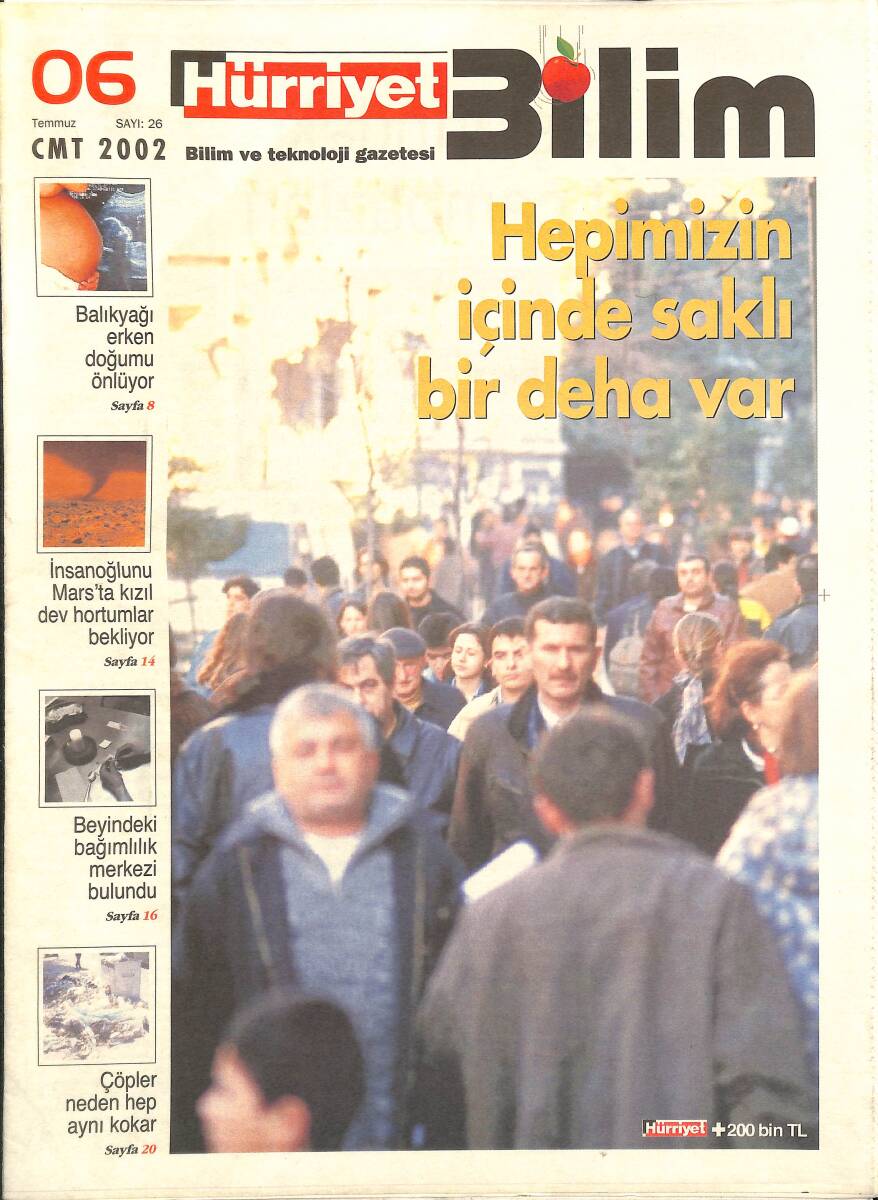 Hürriyet Gazetesi Bilim Eki 6 Temmuz 2002 Sayı 26 - Beyindeki Bağımlılık Merkezi Bulundu GZ3412 - 1