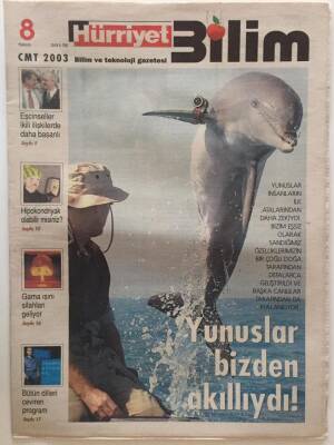Hürriyet Gazetesi Bilim Eki 8 Kasım 2003 - Yunuslar Bizden Akıllıydı GZ22138 - 1