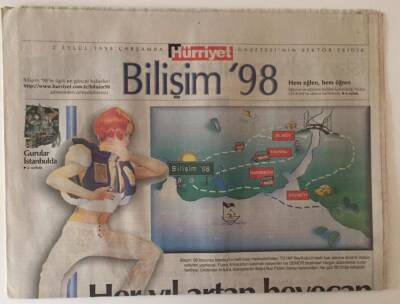 Hürriyet Gazetesi Bilişim 98 Eki 2 Eylül 1998 - Her Yıl Artan Heyecan GZ31387 - 1