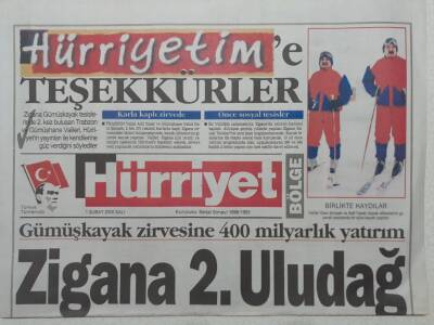 Hürriyet Gazetesi Bölge Eki 1 Şubat 2000 - Zigana 2.Uludağ GZ53007 - 1