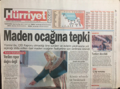 Hürriyet Gazetesi Bölge Eki 1 Şubat 2001 - Rizede Çöp Sorunu GZ23036 - 1