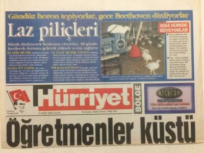 Hürriyet Gazetesi Bölge Eki 12 Mart 2000 - Laz Piliçleri GZ34243 - 1