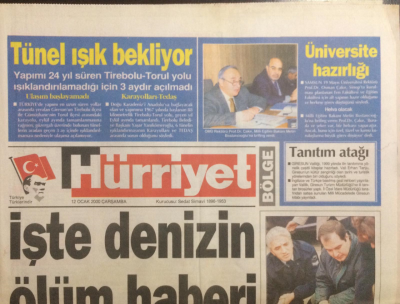 Hürriyet Gazetesi Bölge Eki 12 Ocak 2000 - Gümüşhanede ki Torul Karaca Mağarasına Büyük İlgi GZ23018 - 1