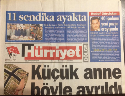 Hürriyet Gazetesi Bölge Eki 13 Şubat 2000 - Hedef Gürcistan 40 İş Adamı Yeni Pazar Arayışında GZ21941 - 1