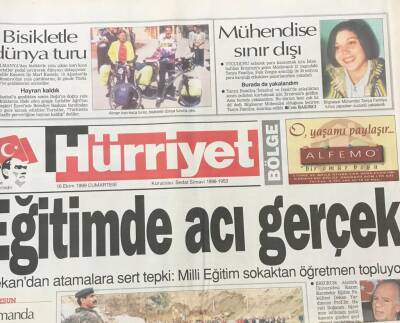 Hürriyet Gazetesi Bölge Eki 16 Ekim 1999 - Dekandan Atamalara Sert Tepki Milli Eğitim Sokaktan Öğretmen Topluyor GZ36320 - 1
