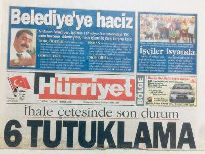 Hürriyet Gazetesi Bölge Eki 17 Ağustos 2000 - İhale Çetesinde Son Durum GZ41988 - 1