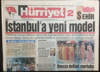 Hürriyet Gazetesi Bölge Eki 17 Haziran 1994 - İstanbula Yeni Model GZ23044 - 1