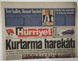 Hürriyet Gazetesi Bölge Eki 18 Şubat 2001 - Karadenizi Atıklardan Kurtarmak İçin Çevre Birliği Kuruldu Kurtarma Harekatı - GZ16939 - 2