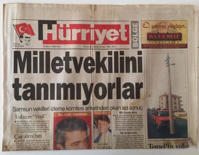 Hürriyet Gazetesi Bölge Eki 19 Ekim 1999 - Samsun Milletvekilini Tanımıyorlar GZ26647 - 1