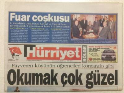 Hürriyet Gazetesi Bölge Eki 2 Ekim 2000 - Okumak Çok Güzel GZ35701 - 1