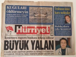 Hürriyet Gazetesi Bölge Eki -2 Şubat 2000 - Trabzonu Ayağa Kaldıran Büyük Su Skandalı - GZ43503 - 2