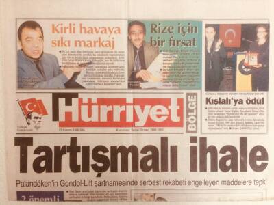 Hürriyet Gazetesi Bölge Eki 23 Kasım 1999 - Tartışmalı İhale GZ38990 - 1