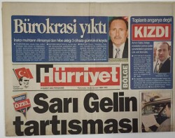 Hürriyet Gazetesi Bölge Eki 24 Şubat 2000 - Sarı Gelin Tartışması, Aşkın Türküsü Sarı Gelin - GZ16938 - 1