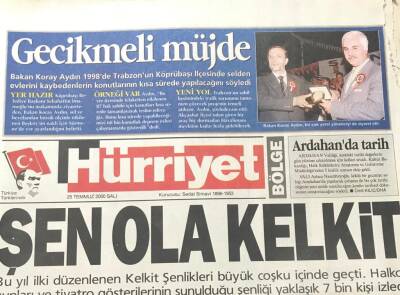 Hürriyet Gazetesi Bölge Eki 25 Temuz 2000- Kelkit Şenlikleri GZ36503 - 1