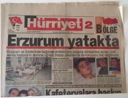 Hürriyet Gazetesi Bölge Eki - 26 Eylül 1994 - Erzurum Yatakta Enfeksiyon Salgını , Erzurumlular Hastaneye Akın Etti - GZ43507 - 1