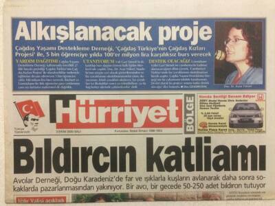 Hürriyet Gazetesi Bölge Eki 3 Ekim 2000 - Bıldırcın Katliamı GZ35692 - 1