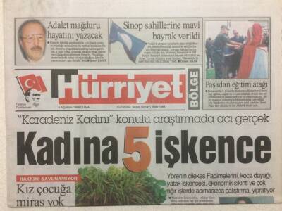 Hürriyet Gazetesi Bölge Eki 6 Ağustos 1999 - Kelkitin Zilli Kilimi GZ34245 - 1