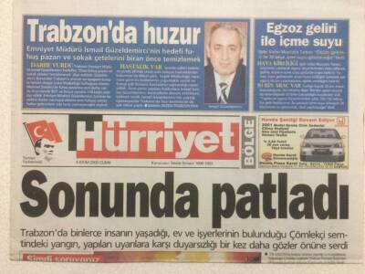 Hürriyet Gazetesi Bölge Eki 6 Ekim 2000 - Sonunda Patladı GZ35702 - 1