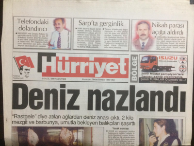 Hürriyet Gazetesi Bölge Eki 6 Eylül 1999 - Sarpta Gerginlik,Nikah Parası Açığa Aldırttı GZ23032 - 1